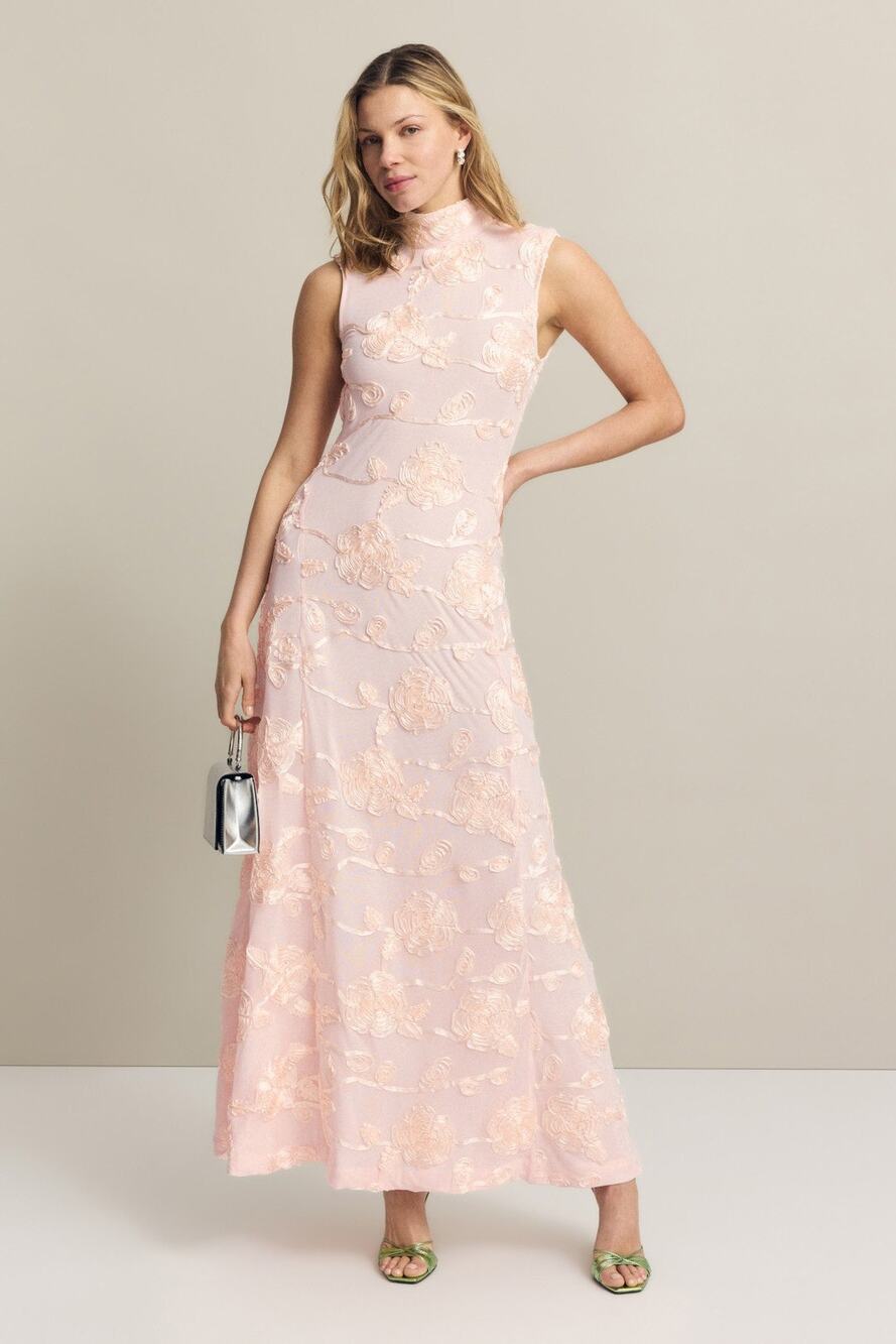 ROTATE - Birger Christensen Flower Mesh Maxi Dress - US Size 2